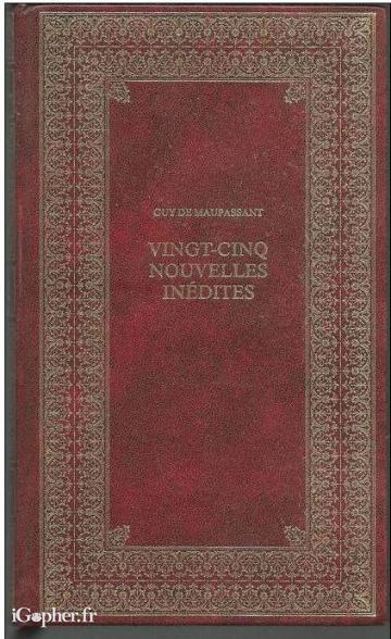 Livre : Vingt-cinq nouvelles inédites (Maupassant)