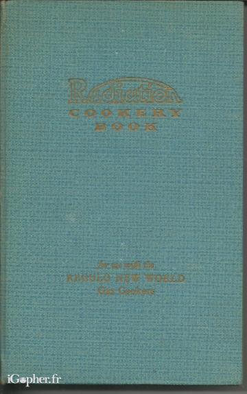 Livre de cuisine en anglais : Radiation Cookery Book