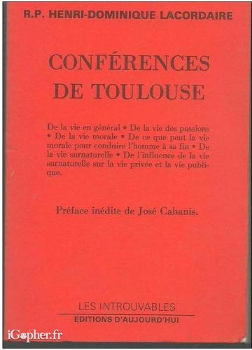 Livre : Conférences de Toulouse (Henri-Dominique Lacordaire)