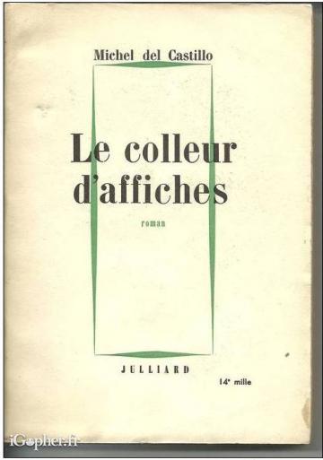 Livre : Le colleur d'affiches (Michel del Castillo)