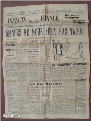 Journal : Aspects de la France N°316 (1954)