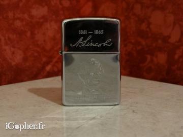 Briquet Zippo Abraham Lincoln 1861 - 1865
