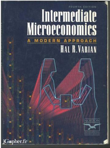 Livre anglais : Intermediate Microeconomics Modern Approach