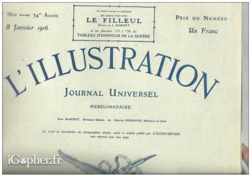 Revue L'Illustration (N°3801 du 8 Janvier 1916)