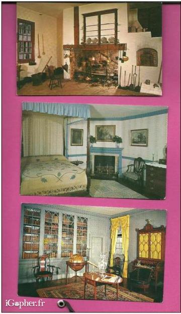 3 cartes postales USA Mount Vernon