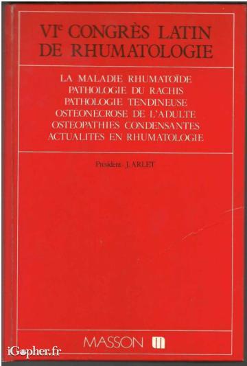 Livre : VIe Congrès Latin de Rhumatologie (Arlet)