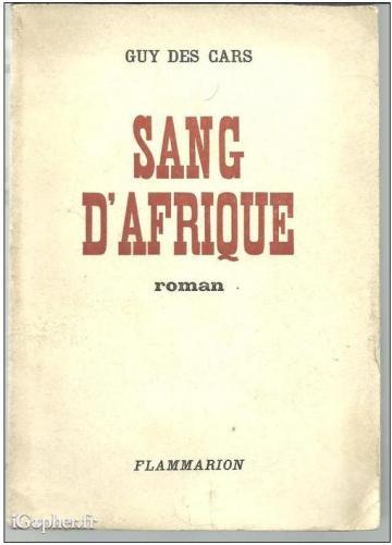 Livre : Sang d'Afrique (Guy Des Cars)