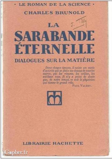 Livre : La sarabande éternelle - dialogues sur la matière