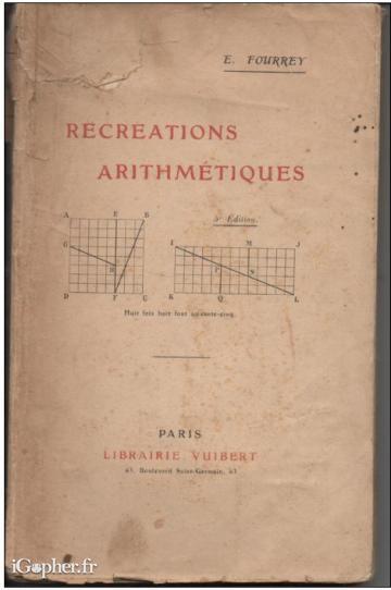 Livre : Récréations arithmétiques (E. Fourrey)