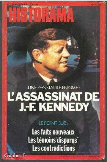 Revue Historama : Assassinat Kennedy (N°334 - Sept. 1979)