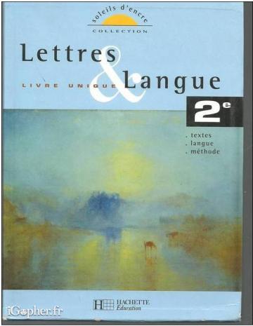 Livre scolaire : Lettres & Langues 2e