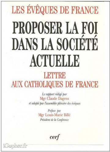Livre : Proposer la foi dans la société actuelle (Claude Dage)