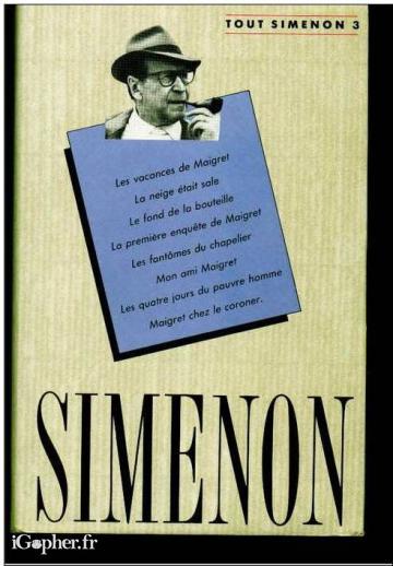 Livre Simenon (Tout Simenon Tome 3)