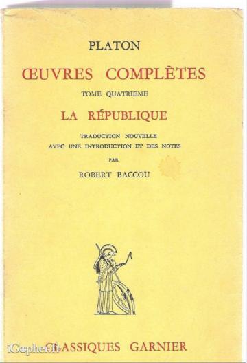Livre : Oeuvres complètes de Platon (tome 4)