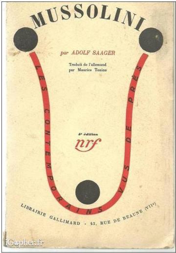 Livre : Mussolini - Du rebelle au despote