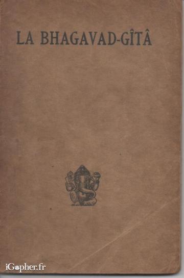 Livre : La Bhagavad-Gîtâ (Traduite du Sanskrit)