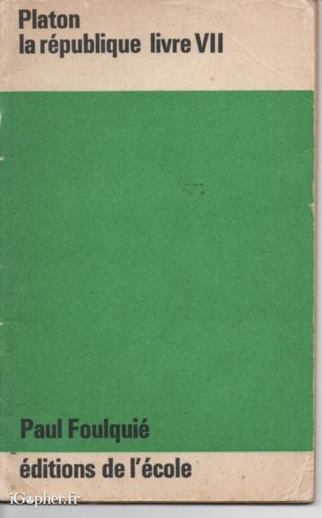 Livre : Platon La république (livre VII)