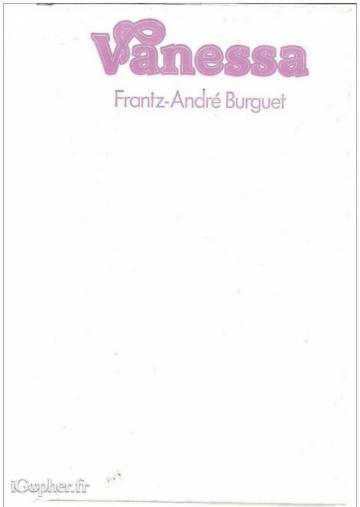 Livre : Vanessa (Frantz-André Burguet)