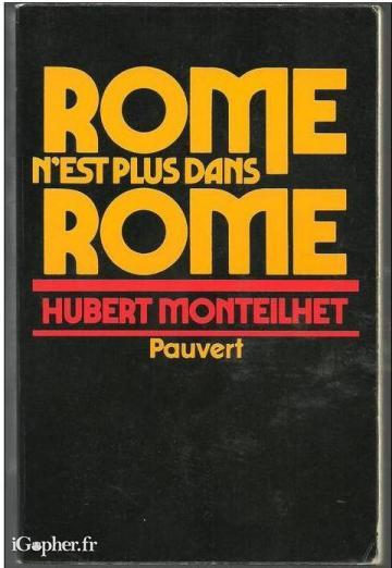 Livre : Rome n'est plus dans Rome