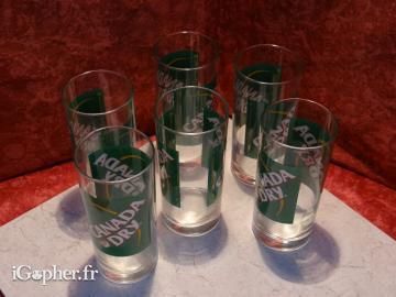 6 verres Canada Dry