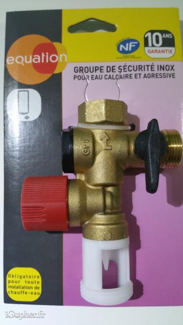 Groupe de sécurité Inox Chauffe eau Anti-Tartre