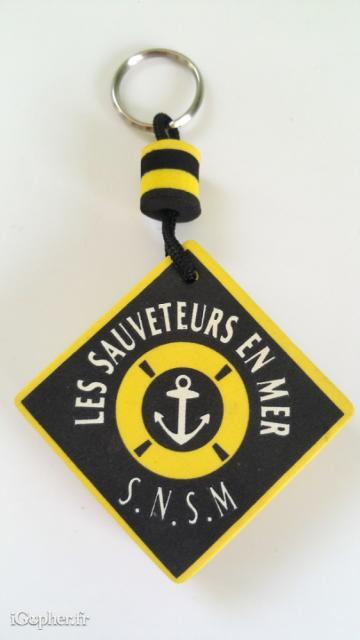 Porte-clés : SNSM Les Sauveteurs en mer (jaune et noir)