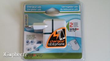 Chargeur téléphone 2 USB - Enexo