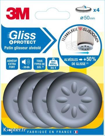 4 patins glisseurs adhésifs