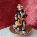 Figurine Johnny Hallyday à la guitare (brule encens)