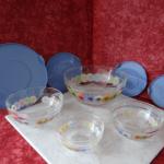 4 saladiers en verre