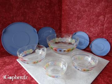 4 saladiers en verre