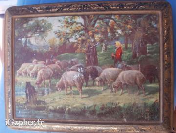 Boite en fer ancienne Sainte Bernadette