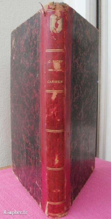 Partition piano solo : Carmen (opéra de G. Bizet)