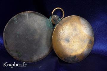 Médaillon ancien Jeanne d'Arc (bronze)