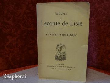 Livre : Poèmes barbares de Leconte de Lisle