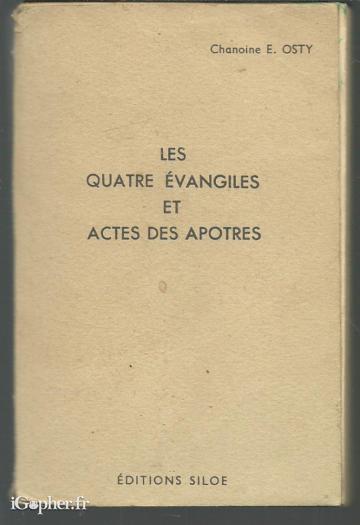 Livre : Les quatre évangiles et actes des apôtres