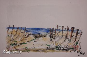 Peinture acrylique carte postale A5