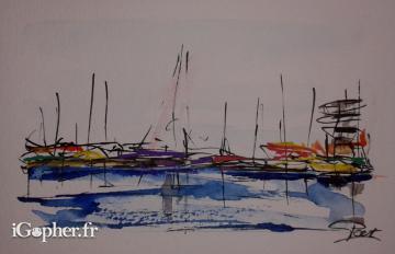 Peinture acrylique carte postale A6