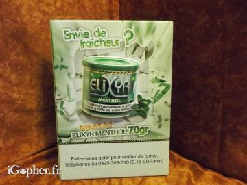 Pancarte pub Elixir Menthol (tabac)