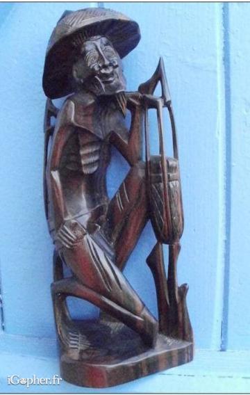 Statuette paysan indonésien -  21 cm