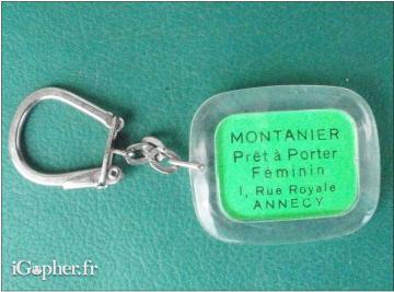 Porte-clé du magasin "Montanier" à Annecy