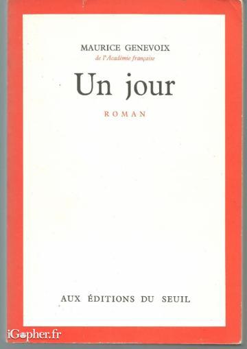 Livre : Un jour (Maurice Genevoix)