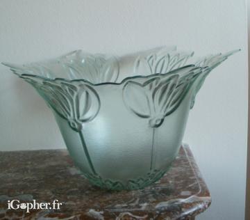 Grande coupe à fruits en verre