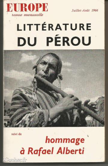 Revue : Europe (Littérature du Pérou) - été 1966