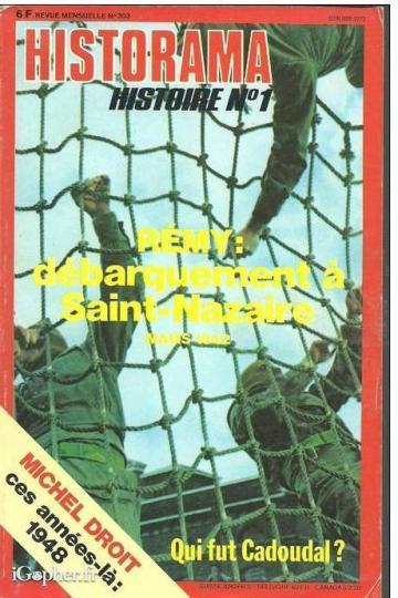 Revue "Historama N°303" (Février 1977) Débarquement St Nazaire