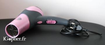 Sèche-cheveux rose et gris