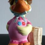 Canard décoratif en biscuit