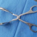 Couverts à salade en inox - pince vintage