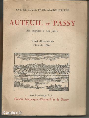 Livre : Auteuil et Passy des origines à nos jours