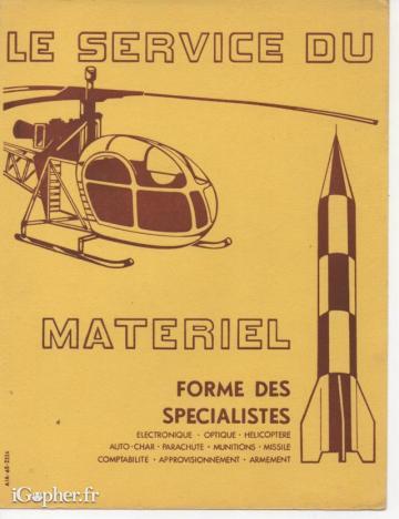 Livre "Le Service du Matériel" - Buvard